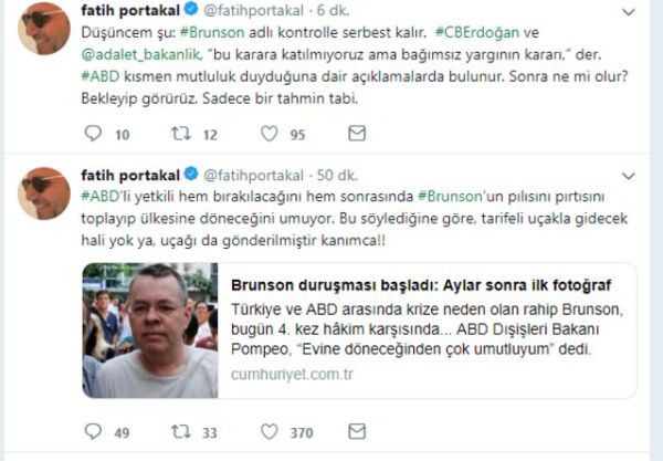 Fatih Portakal'dan gündemi sallayacak Rahip Brunson iddiası! 'Uçağı da gönderildi' - Resim : 1