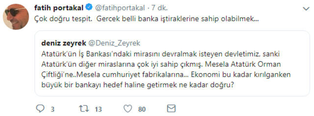 Fatih Portakal'dan 'İş Bankası' tartışmalarıyla ilgili çok konuşulacak tweet! - Resim : 1