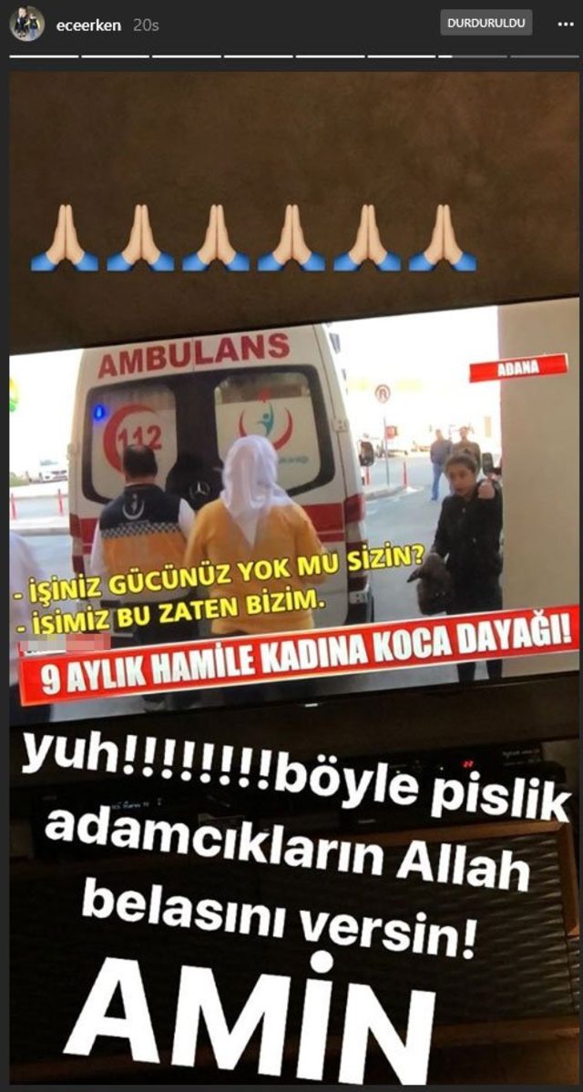 Ece Erken'den sert tepki: 'Böyle pislik adamcıkların Allah belasını versin!' - Resim : 1