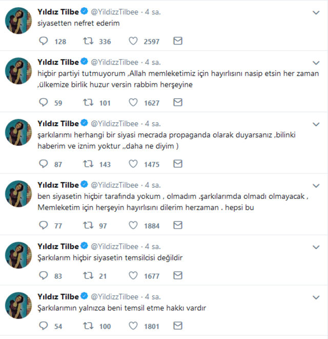 Yıldız Tilbe'den 'seçim şarkısı' iddialarına açıklama: Siyasetten nefret ederim! - Resim : 1