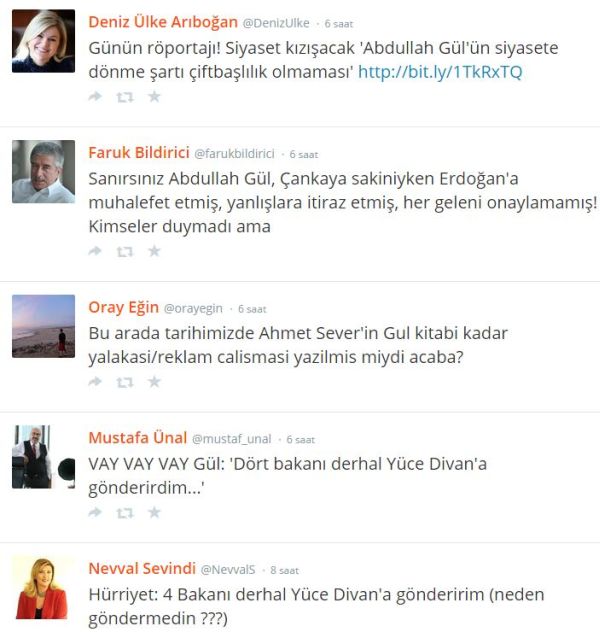 Abdullah Gül ile 12 Yıl kitabı twitter'ı salladı! Hangi ünlü isim ne yazdı? - Resim : 5