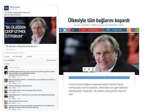 Sabah okurları Depardieu'yu Türkiye'den kovdu! 'Gidersen git seni tutan mı var' - Resim : 1