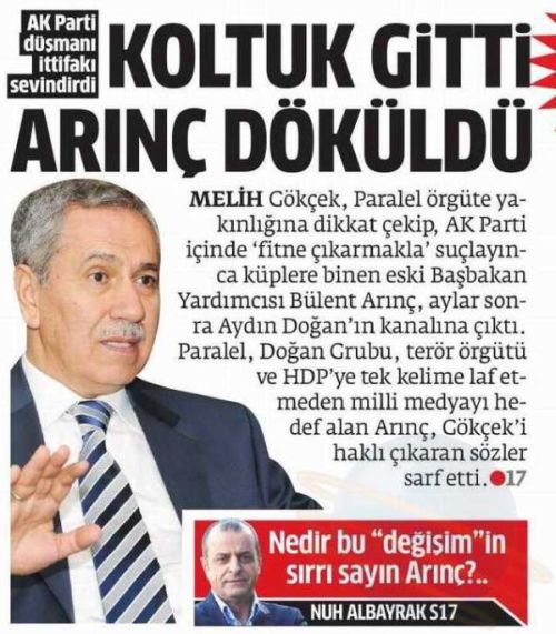 Bülent Arınç konuştu, Star Gazetesi fena bozuldu! Öyle bir başlık attılar ki... - Resim : 1