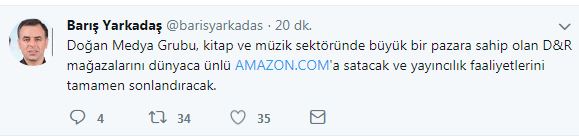 'Doğan Kitap ve D&R, Amazon'a satılacak' iddiası - Resim : 1