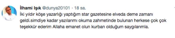 Star Gazetesi'nden flaş ayrılık! Hangi köşe yazarı veda etti? - Resim : 1