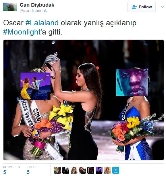 Oscar törenlerindeki “zarf hatası” Twitter’a damga vurdu! - Resim : 8