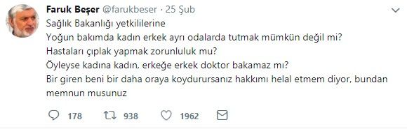 Yeni Şafak yazarı ilahiyatçıdan ilginç çıkış: Yoğun bakımda kadın ve erkek birlikte tedavi edilmesin! - Resim : 1