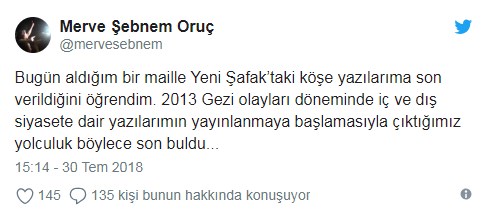 Yeni Şafak'ta flaş gelişme! O köşe yazarı mail ile kovuldu! - Resim : 1