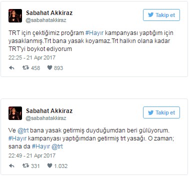 Referandumda "hayır" demişti! TRT'den Sabahat Akkiraz'a yasak! - Resim : 1