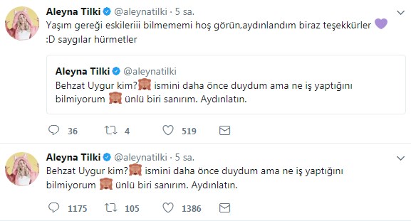 Aleyna Tilki'den şaşırtan çıkış: Behzat Uygur kim? Ünlü biri sanırım... - Resim : 1