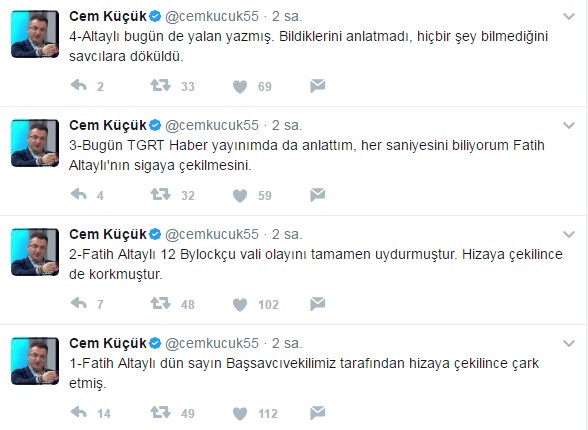 Cem Küçük '12 ByLock’çu vali var' diyen Fatih Altaylı'yı twitter'dan topa tuttu: Uydurma kardeşim, bedelini ağır ödersin! (Medyaradar/Özel) - Resim : 2