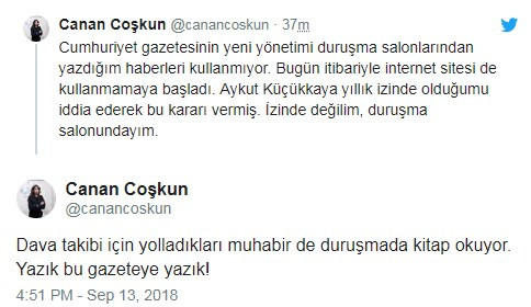 Cumhuriyet muhabiri yeni yönetime çaktı: Yazık bu gazeteye yazık! - Resim : 1