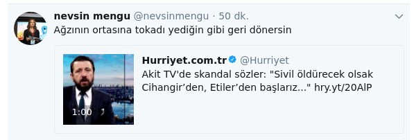 Nevşin Mengü ve İsmail Saymaz’dan Akit sunucusuna sert tepki: Dangalak, seni sokakta yürütmezler! - Resim : 1