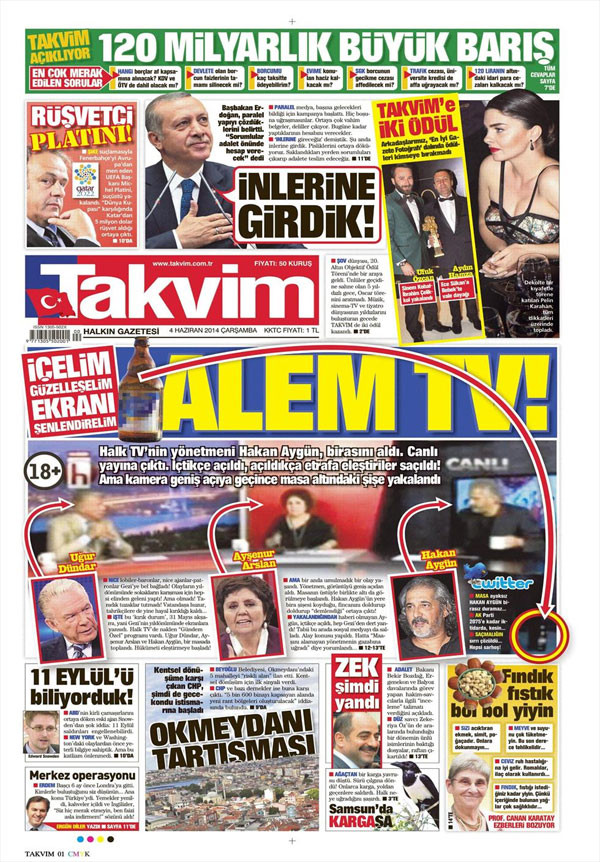 Takvim'in manşeti Uğur Dündar ve Ayşenur Arslan'ı çileden çıkarttı! Yandaş medyanın onursuz tetikçileri!(Medyaradar/Özel) - Resim : 2