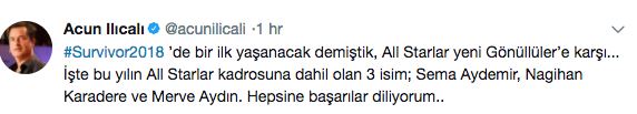 Acun Ilıcalı'dan bomba Survivor açıklaması! 3 isim belli oldu! - Resim : 1