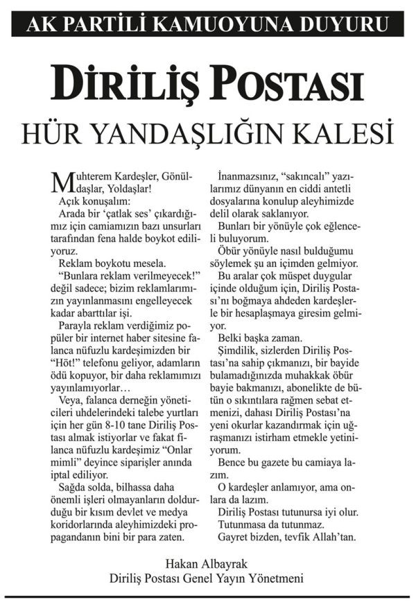 Genel Yayın Yönetmeni isyan etti: Yandaşız ama reklam alamıyoruz! - Resim : 1