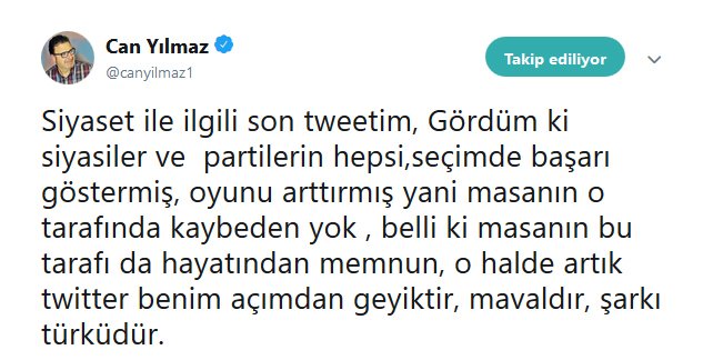 Can Yılmaz'dan seçim sonrası flaş karar! "O halde artık..." - Resim : 1