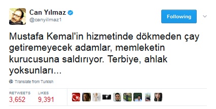 Atatürk düşmanı tarihçiye, Can Yılmaz'dan çok sert yanıt! - Resim : 1