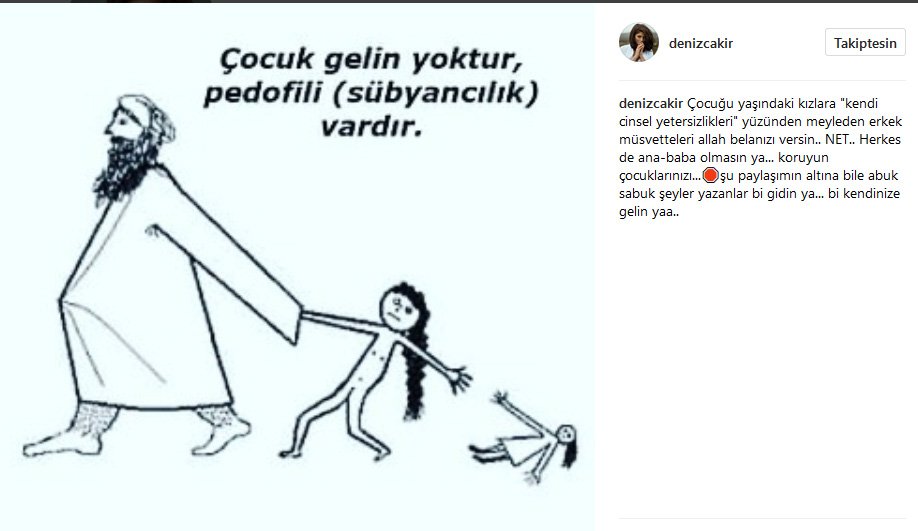 Deniz Çakır'dan olay paylaşım: Erkek müsveddeleri Allah belanızı versin! - Resim : 1