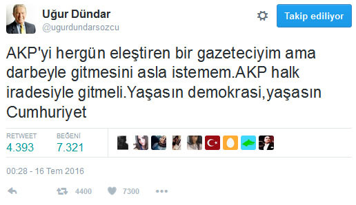 Uğur Dündar'ı isyan ettiren mesaj: Bunu yazanlar alçaktır! - Resim : 1