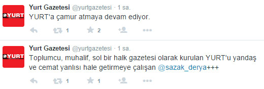 Yurt Gazetesinden Derya Sazak'a sert yanıt: Ayak altında dolaşma! Cemaat yanaşması! - Resim : 2