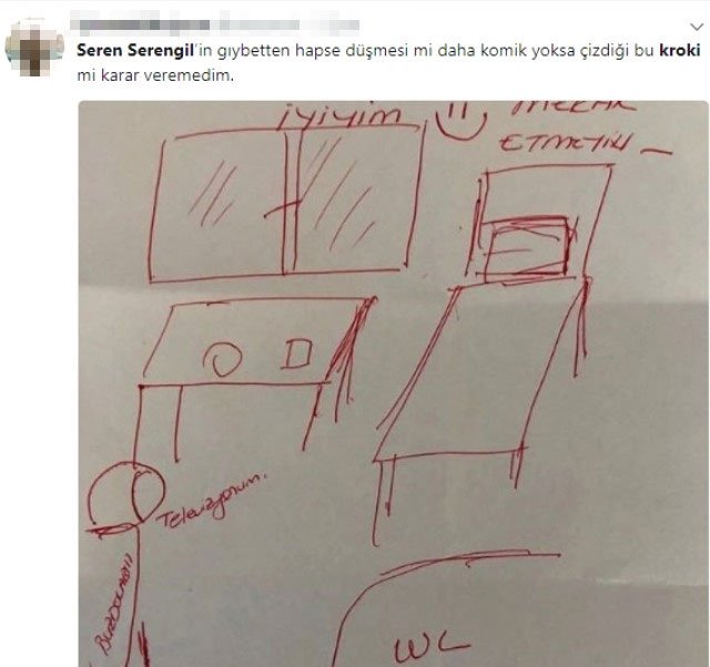 Seren Serengil cezaevinden kroki yolladı, sosyal medya sallandı! - Resim : 4