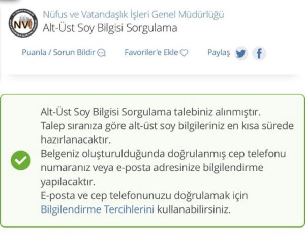 E Devlet ile soyağacı sorgulama sistemi açıldı! - Resim : 1