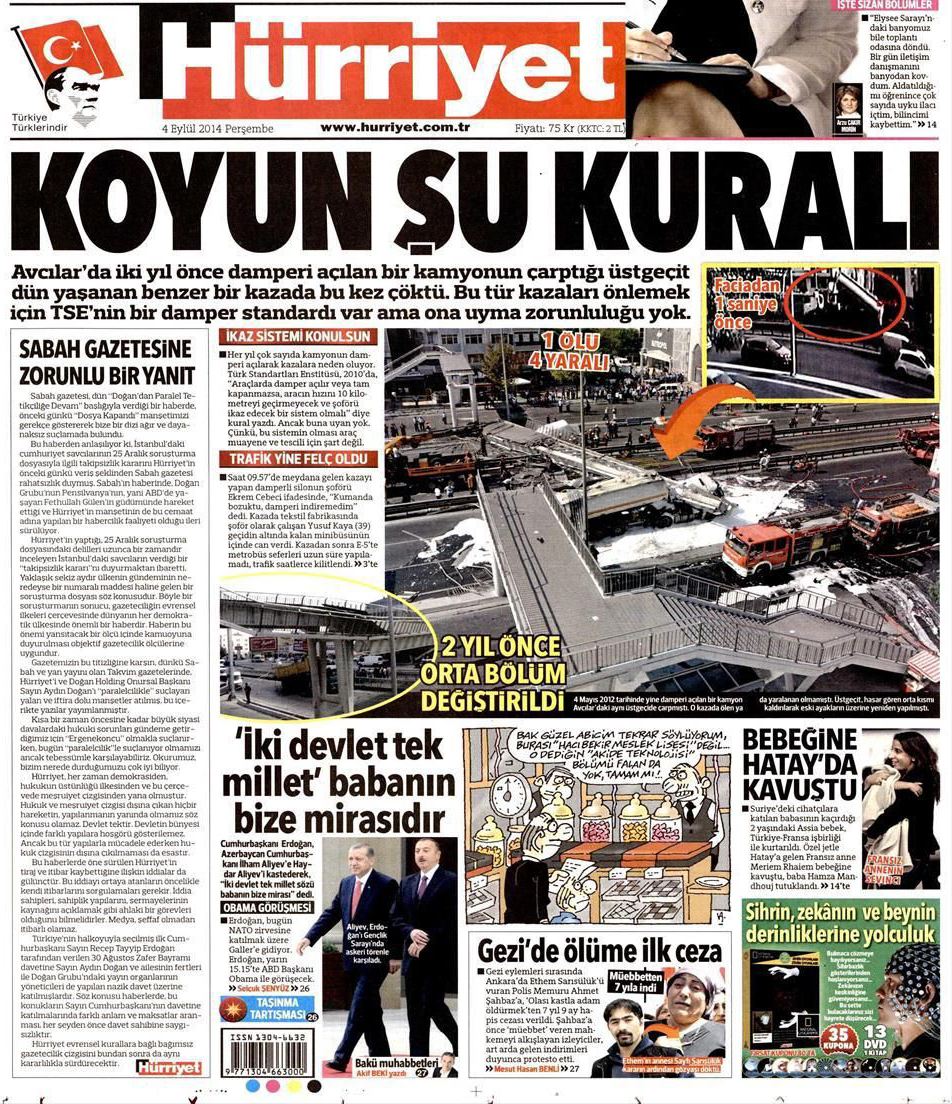 Hürriyet'ten Sabah'a yanıt; Dün Ergenekoncuyduk bugün Paralelci olduk... - Resim : 1