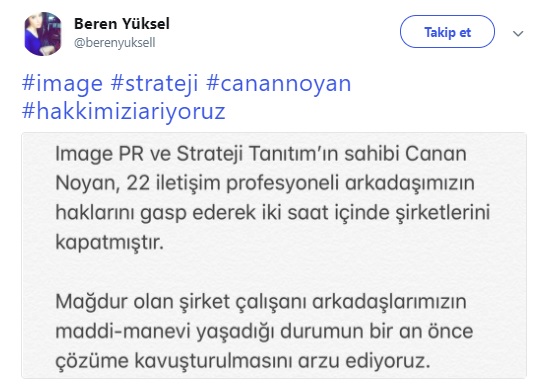 Image PR kapandı, çalışanlar ayaklandı: Canan Noyan haklarımızı gasp etti! (Medyaradar/Özel) - Resim : 1