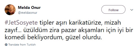 İlk bölümü ile ekrana geldi; "Jet Sosyete" beğenilmedi! - Resim : 1