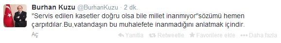 AK Partili Kuzu'dan şaşırtan tweet; Ses kayıtları doğru olsa bile... - Resim : 2