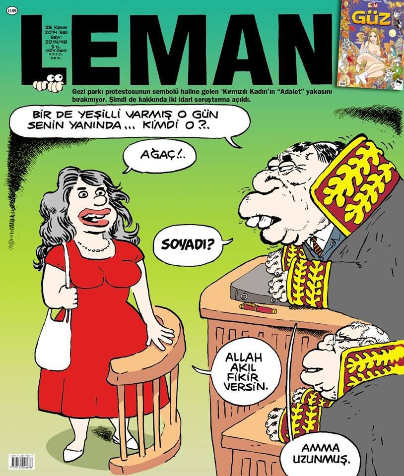 Gezi olaylarının sembolü 'kırmızılı kadın' LeMan'ın kapağında! - Resim : 1