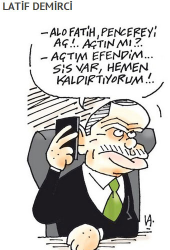 Hürriyet çizeri Latif Demirci'den 'Alo Fatih' karikatürü! - Resim : 1