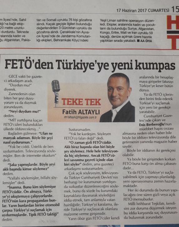 Fatih Altaylı 'değişen' yazısında hangi yazara "Vatan haini" deyip çarketti? - Resim : 1