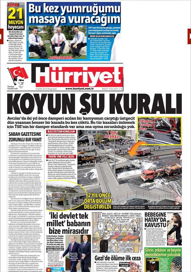 Böyle sansür görülmedi! Hürriyet'in sürmanşeti uçuverdi! - Resim : 1