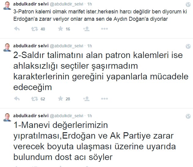 Abdulkadir Selvi'den bomba tweetler: "Patron kalemleri ahlaksızlığı seçti" - Resim : 1