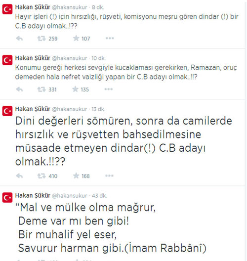 Hakan Şükür'den Erdoğan'a bomba çıkış! Hırsızlığı rüşveti meşru gören.... - Resim : 1