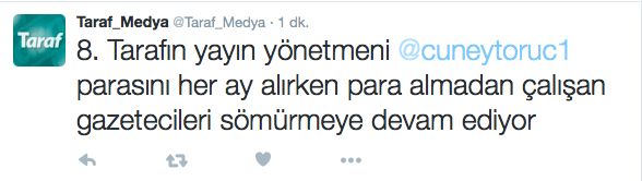 Taraf’ın Twitter hesabında isyan var! Yayın yönetmeni her ay para alırken... - Resim : 1